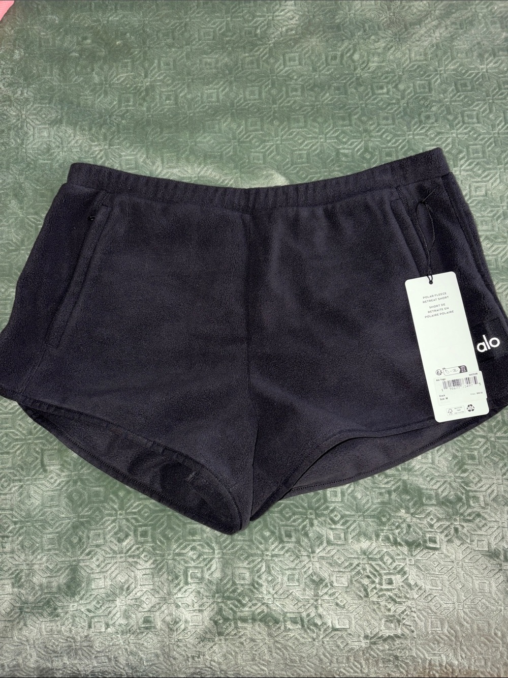 ALO Yoga Black Athletic Fleece Shorts